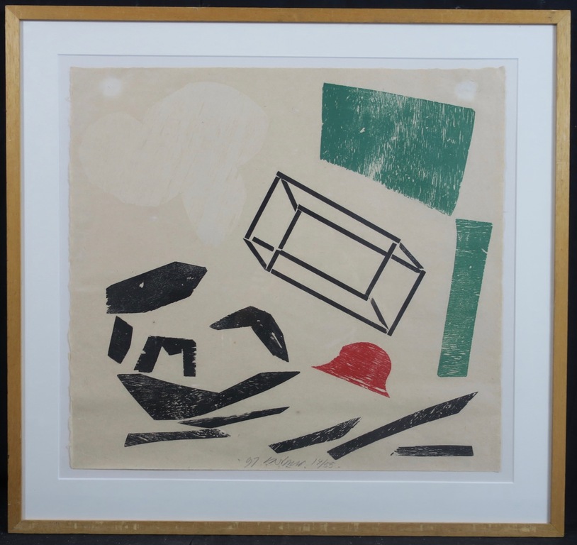 Carel Visser: Houtsnede op Rijstpapier, Z.T. - Ingelijst kopen? Bied vanaf 1!