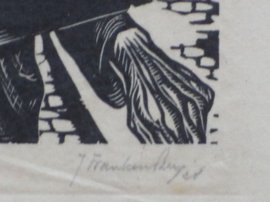 Jan Franken Pzn, Blinde straatventer, Houtsnede kopen? Bied vanaf 40!