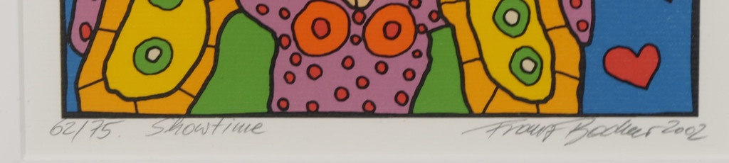 Franz Bodner: Zeefdruk, Showtime - Ingelijst kopen? Bied vanaf 20!