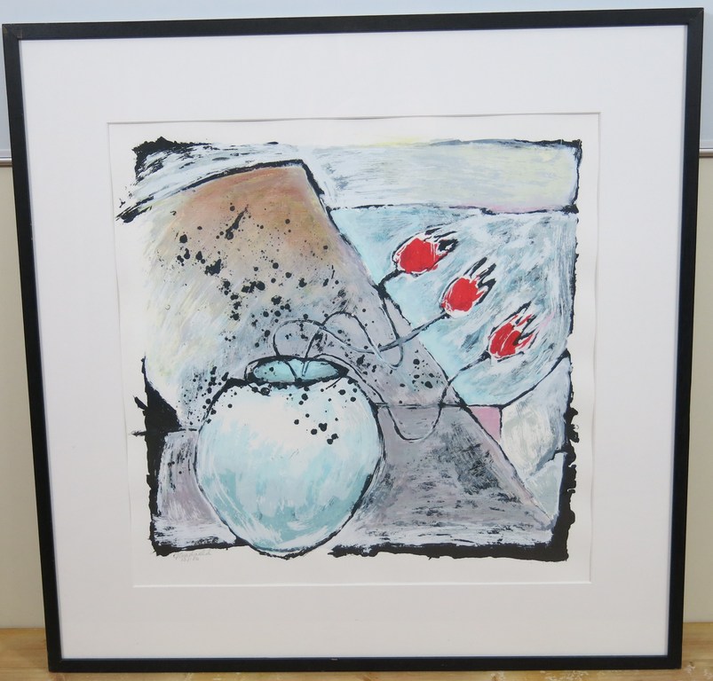 Carla Raadsveld: Litho, Tulpen II - Ingelijst (groot) kopen? Bied vanaf 70!