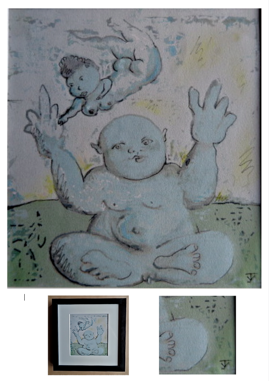 Jef van Tuerenhout - ‘What is on your mind’- Kleurenlitho -gesigneerd -ingelijst kopen? Bied vanaf 1!