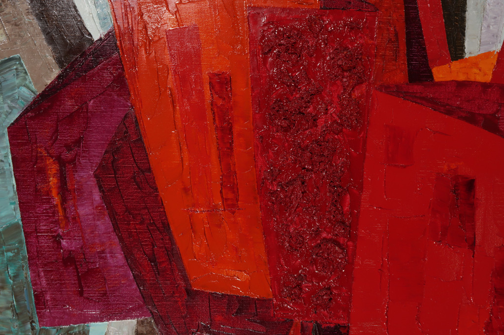 Frits Vogel: Olieverf op doek, Abstracte compositie kopen? Bied vanaf 150!
