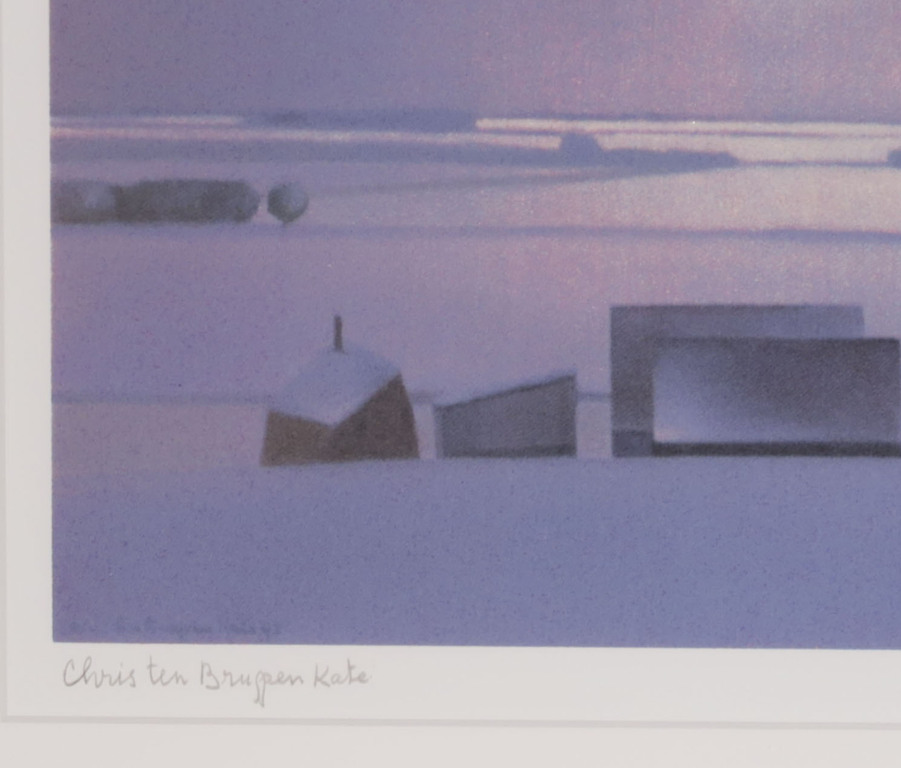 Chris ten Bruggen Kate: Zeefdruk, Winter - Ingelijst kopen? Bied vanaf 70!