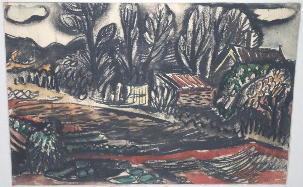  boerderij bij een akker - gemengde techniek  kopen? Bied vanaf 275!