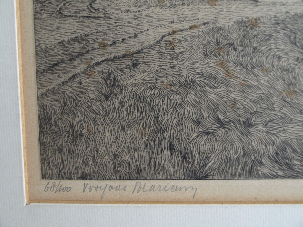 Onbekend : Ets – Voorjaar Blaricum – Gesigneerd – nr 68 van 100 ex. kopen? Bied vanaf 1!