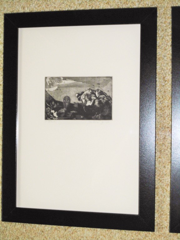 Jan Prins : 3 Kleine Ingelijste Grafiekjes : Stillevens kopen? Bied vanaf 20!