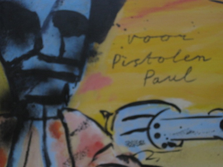 ORIGIN Herman Brood GOUACHE "voor pistolen Paul" uit collectie Belastingdienst ! kopen? Bied vanaf 1!
