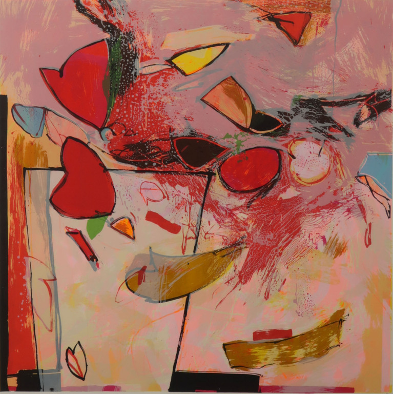 Pieter Vermeulen: Zeefdruk, Vaasverhaal - Ingelijst kopen? Bied vanaf 50!