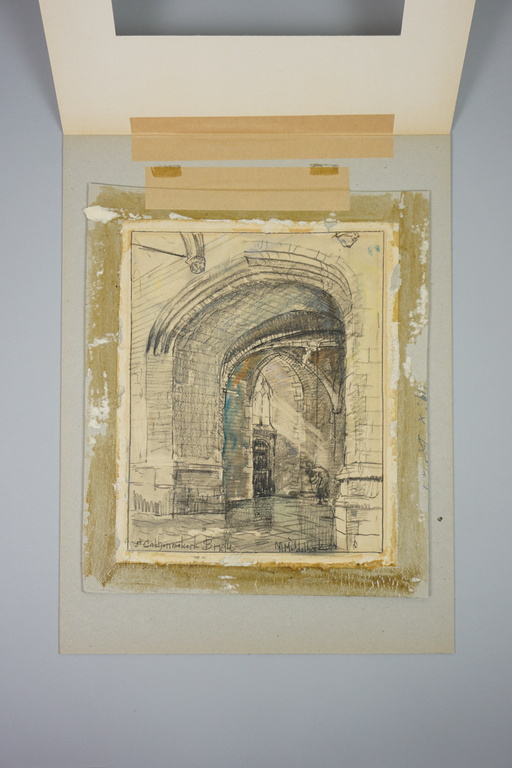 M.L. Middelhoek - gemengde techniek - interieur St. Catharijne Kerk te Brielle kopen? Bied vanaf 20!