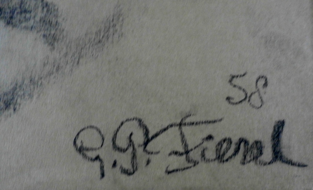 Gerard Fieret - houtskooltekening - 1958 kopen? Bied vanaf 200!