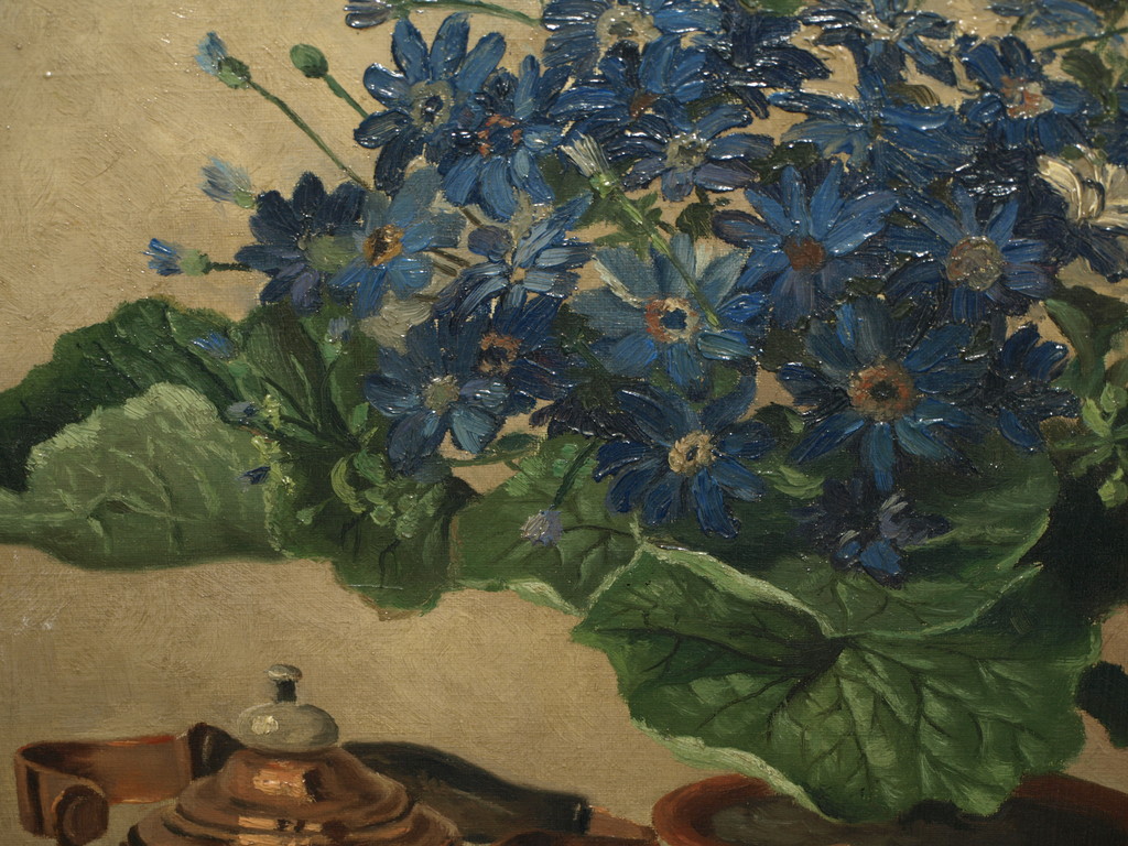 Kees Pel : Olieverf – Stilleven plant en koffiepot – Gesigneerd & ingelijst-1932 kopen? Bied vanaf 1!
