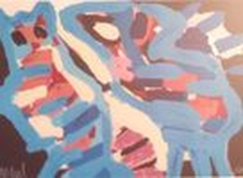 Karel Appel zeefdruk Mooi vrolijk werk uit de Streepjes serie, handgesigneerd. kopen? Bied vanaf 1!