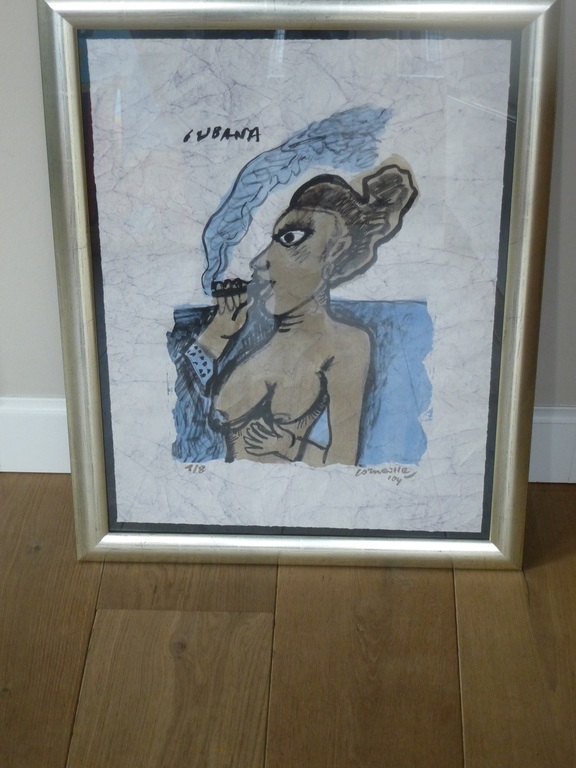 Corneille, kleurenlitho: Cubana, 2004, nummer 4/8, hamdges. kopen? Bied vanaf 425!