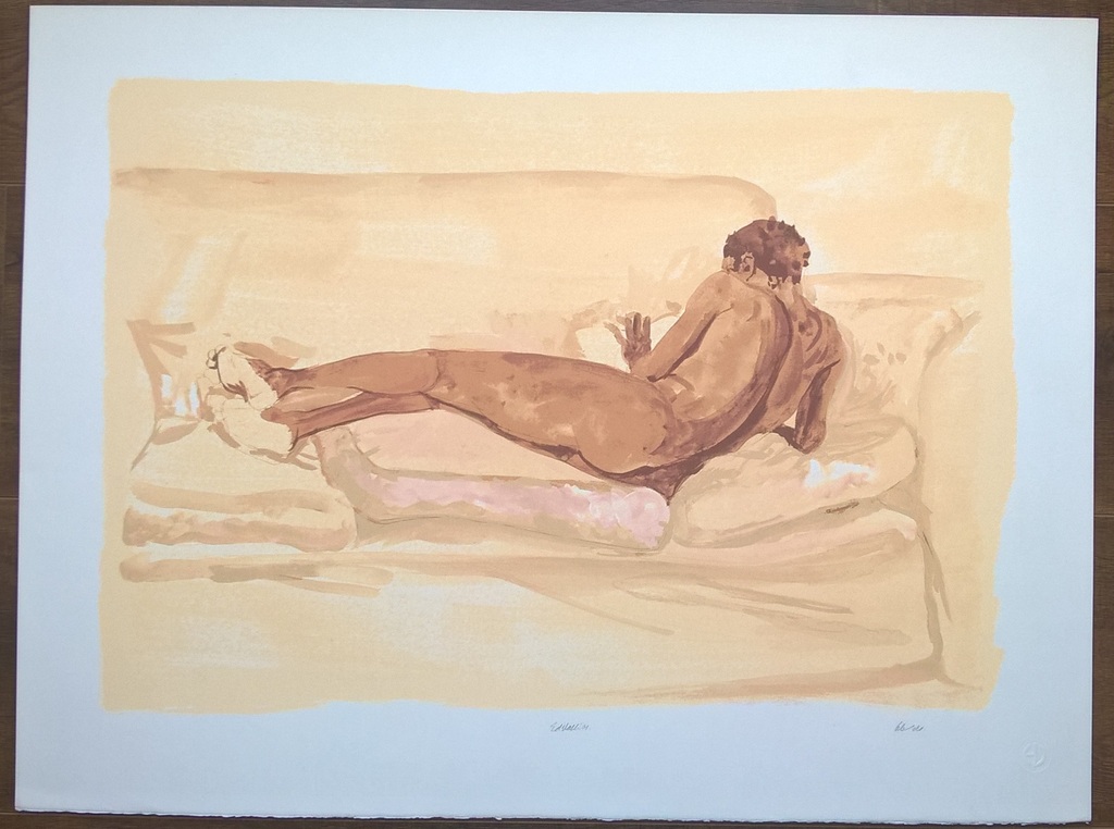 Ed Valk - naakt - gesigneerde zeefdruk  kopen? Bied vanaf 60!