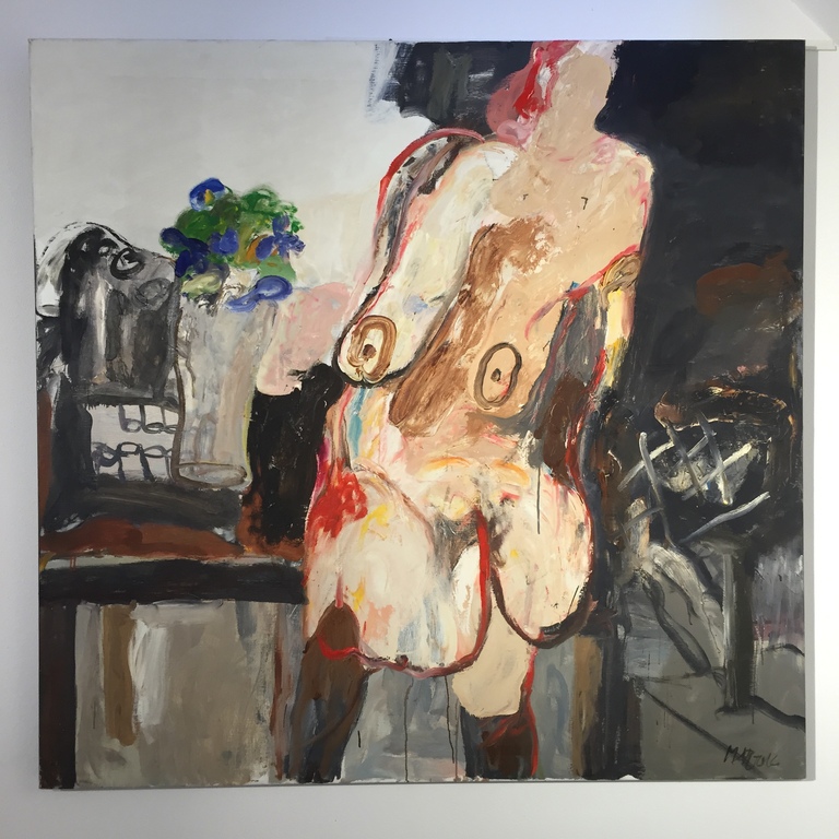 ANTON MARTINEAU Dikke olieverf op doek  Titel:Verse bloemen voor de dame kopen? Bied vanaf 999!