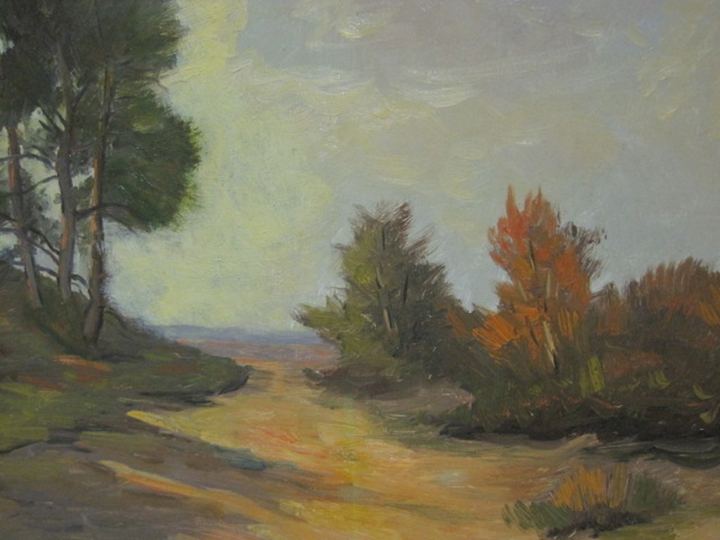X.Munninghoff 1873-1944 "Hoge Veluwe heidelandschap" gesig. ca 1910 kopen? Bied vanaf 1!