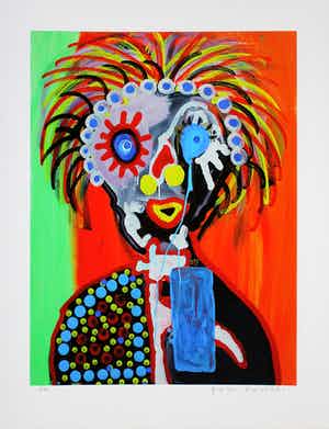 Paul Indrek Kostabi - PAUL KOSTABI Giclee THE WEEKEND Handgesigneerd verkocht voor € 65!