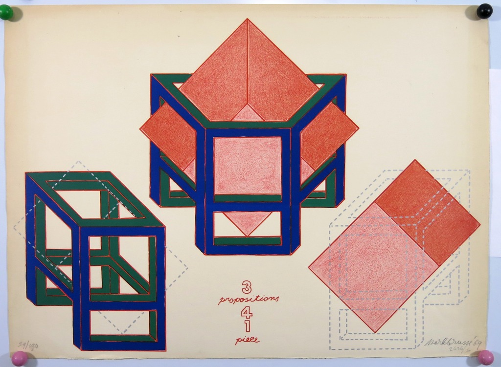 Mark Brusse: Kleurenlitho, 3 propositions 4 1 piece kopen? Bied vanaf 20!