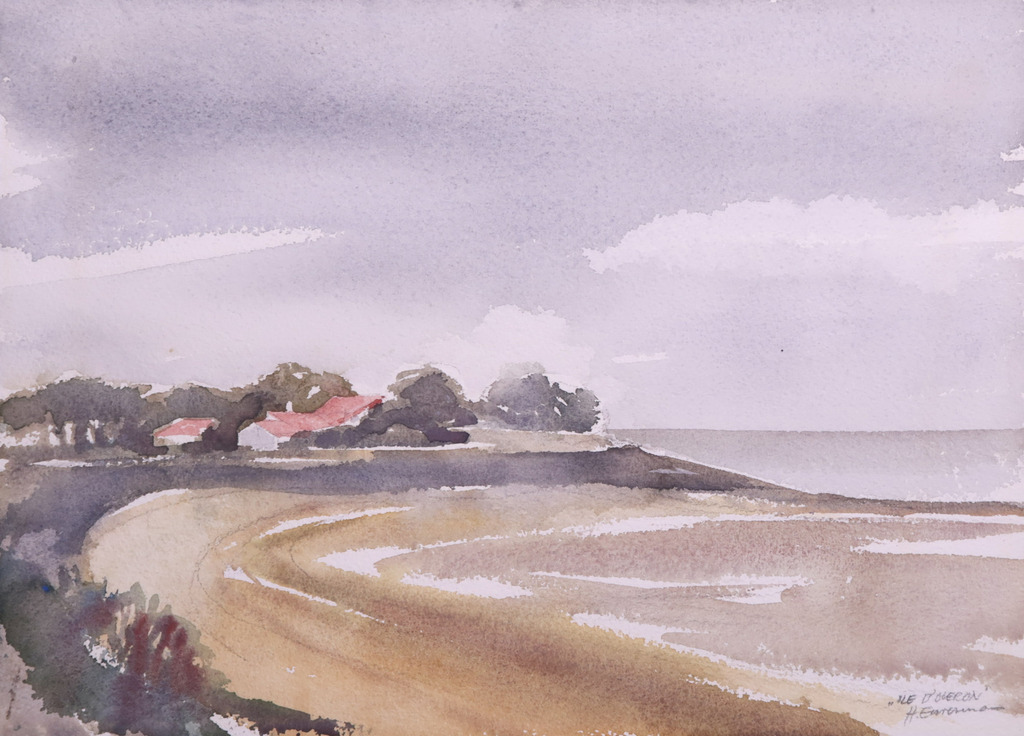 Hen Euverman: Aquarel, Ile d'Oleron kopen? Bied vanaf 35!