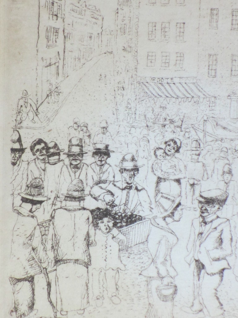 Cor de Wolff, Markt, Ets 1941 kopen? Bied vanaf 35!