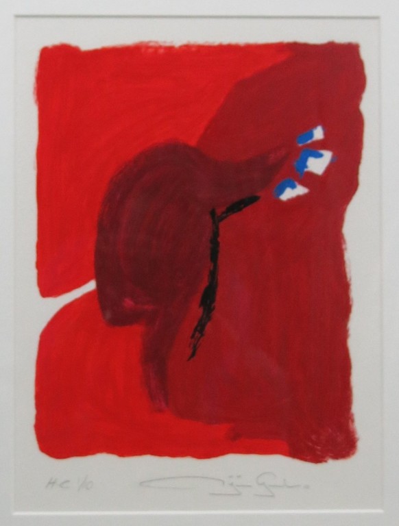 Gerard Bijnens: Zeefdruk, Zonder titel (rood) kopen? Bied vanaf 20!