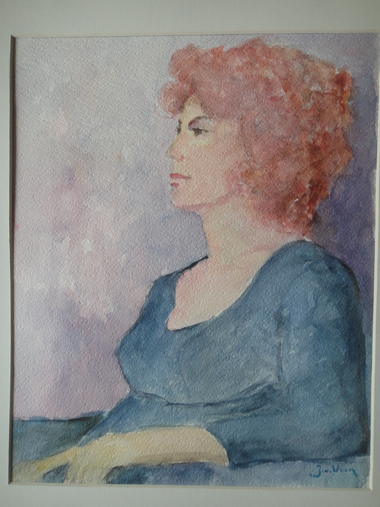 Jaap van Veen, aquarel, 4 jaren '70 portretten  kopen? Bied vanaf 1!