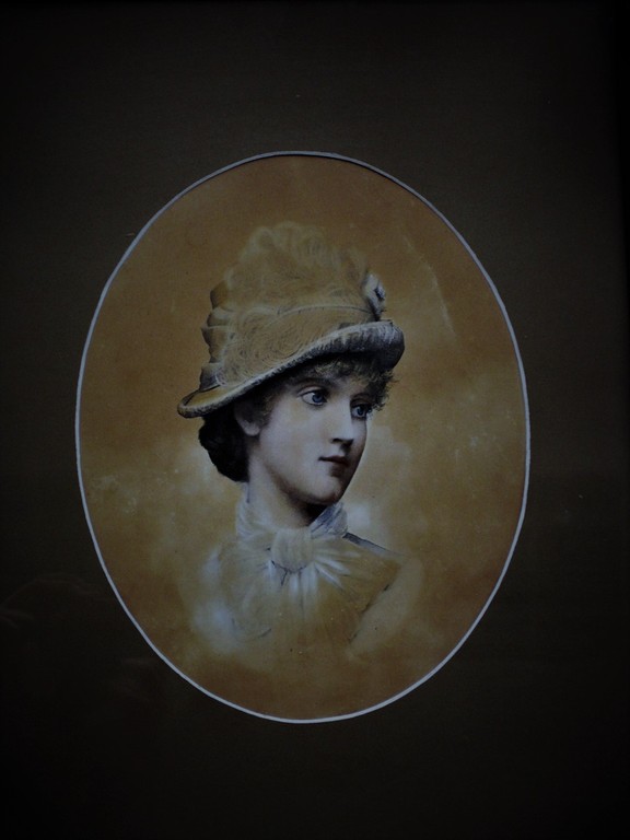 Fraai omstreeks 1900 geschilderd Pastel "Jonge dame met hoedje" W. Seymour  kopen? Bied vanaf 1!