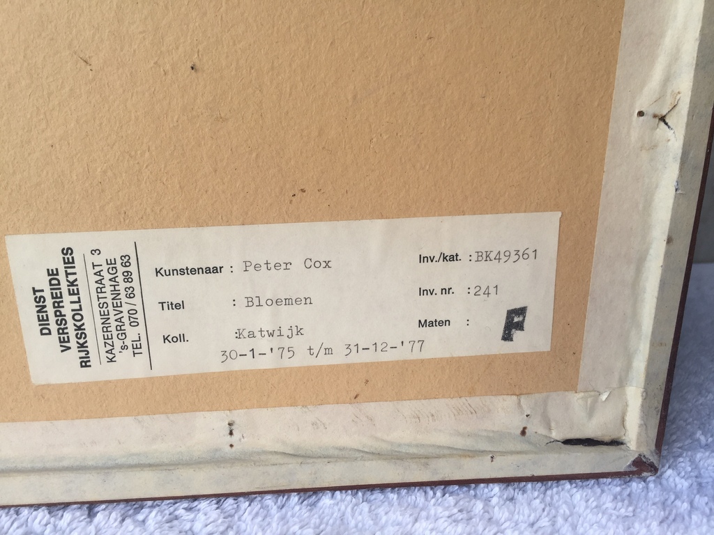 Peter Cox: inkttekening Bloemen kopen? Bied vanaf 1!