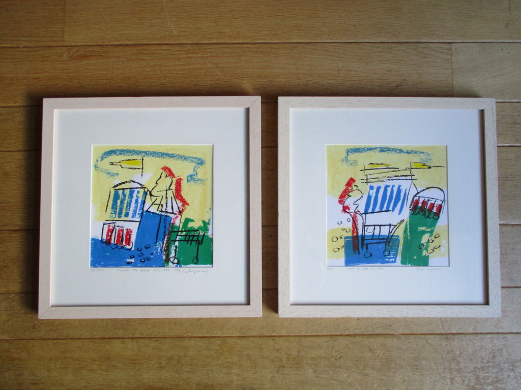 Frank Lengvenius: litho, 2 stuks handgesigneerd kopen? Bied vanaf 40!