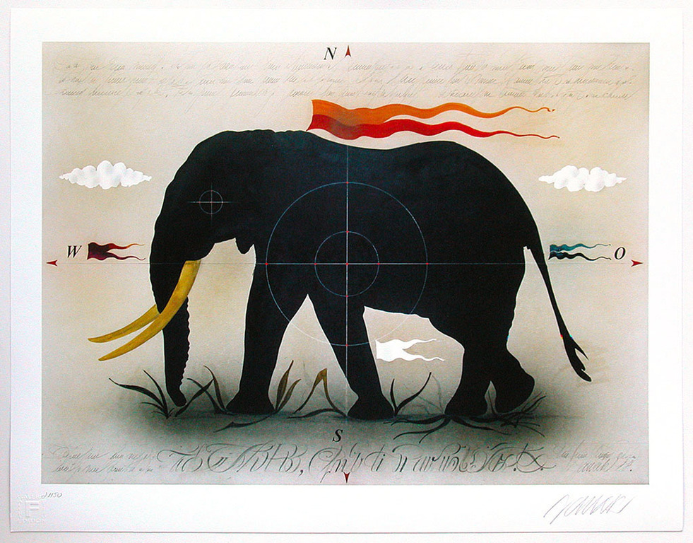 Alois Janak , ‘Zwarte Olifant’, handgesigneerd, ed. 50 kopen? Bied vanaf 125!