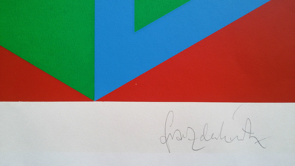 Franz Deckwitz - Geometrische compositie, zeefdruk kopen? Bied vanaf 25!