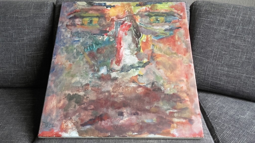 Theo Poel - Abstracte Voorstelling - Gesigneerd kopen? Bied vanaf 1!