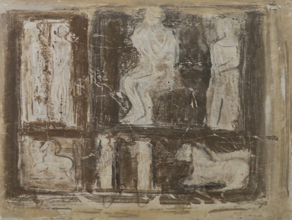 Gerard Princee: Gouache, Z.T. - Ingelijst (Groot) kopen? Bied vanaf 1!