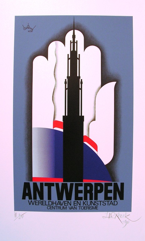 Lucien De Roeck - Lucien de Roeck - zeefdruk - Antwerpen, kunststad, centrum van toerisme kopen? Bied vanaf 1!