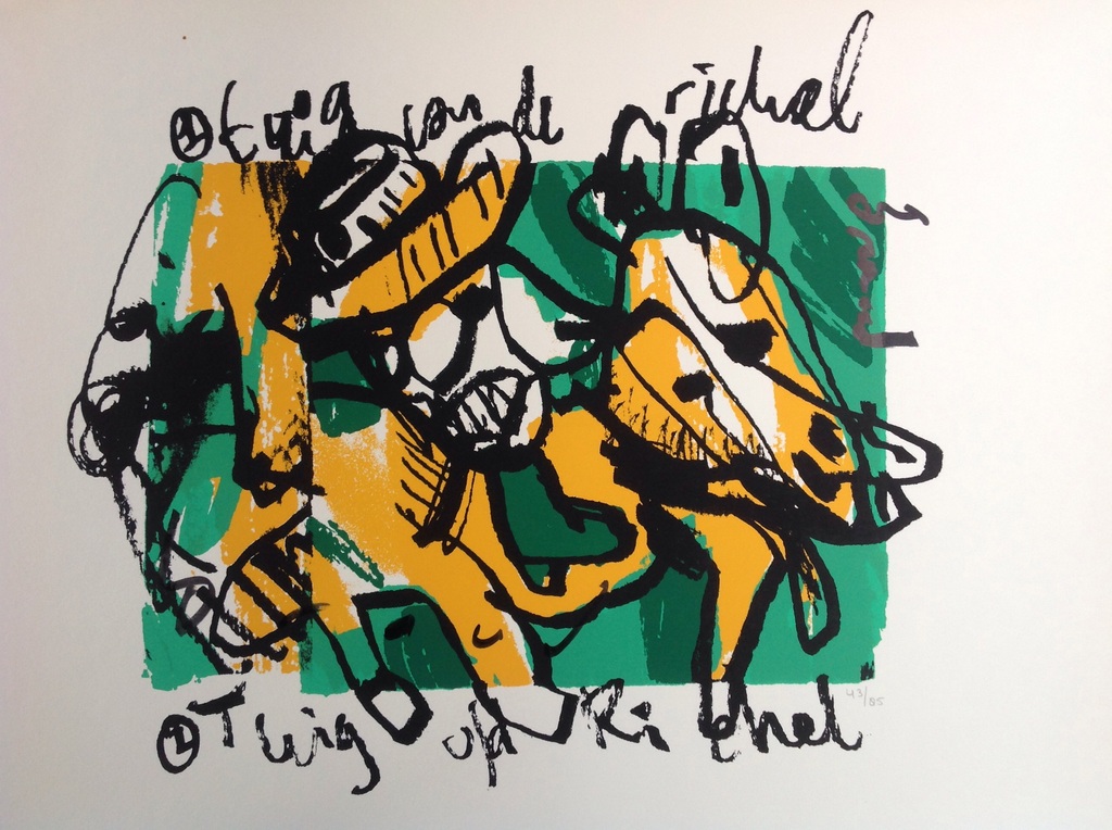 Tuig van de Richel, dubbel gesigneerde zeefdruk, oplage 85. verkocht voor € 65!