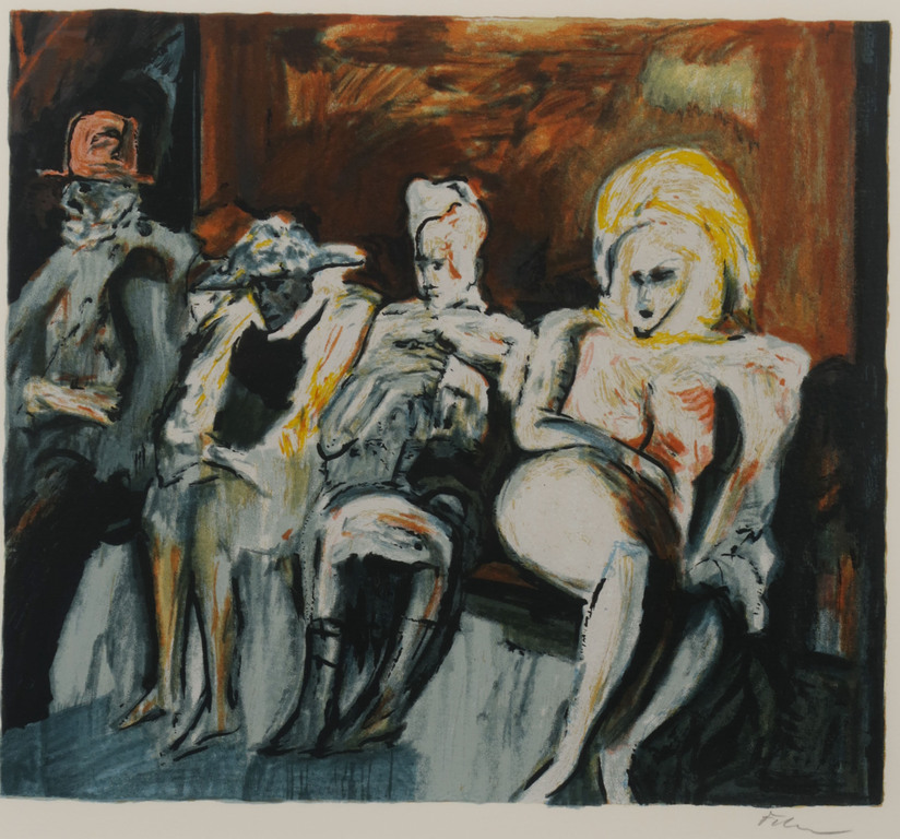 Luis Filcer: Zeefdruk, Z.T. IV - Ingelijst verkocht voor € 50!