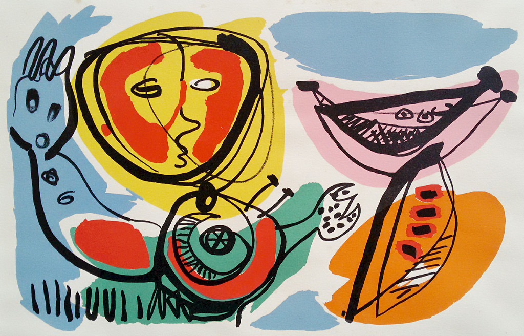 Anton Rooskens - L’enfant aux fleurs, litho kopen? Bied vanaf 175!