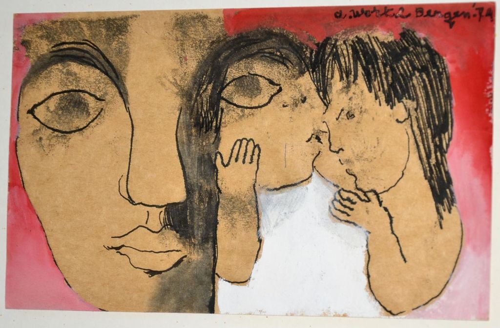 Ans Wortel: Gouache. Hoofd overlopend in hoofd kopen? Bied vanaf 150!