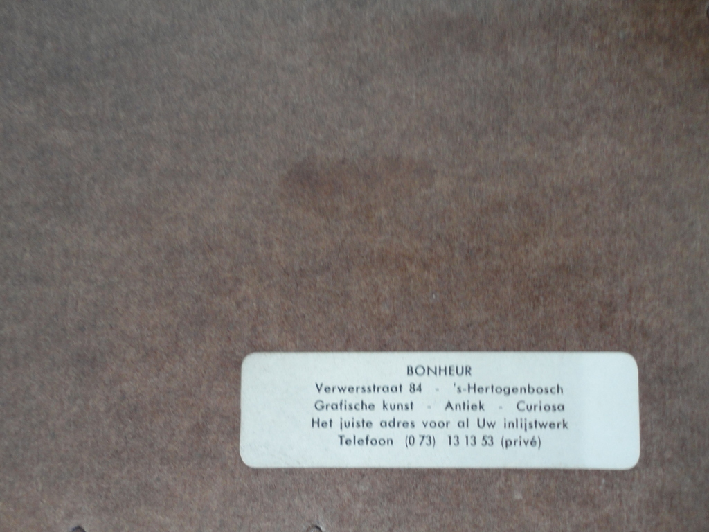 D. van Hoven (pseudoniem J.H. Frese) - Rokende boer - aquarel kopen? Bied vanaf 1!