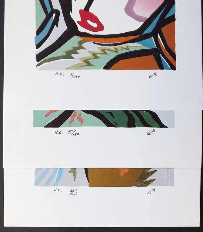 3 gesigneerde litho's van een onbekende vermoedelijk Orientaalse kunstenaar kopen? Bied vanaf 1!