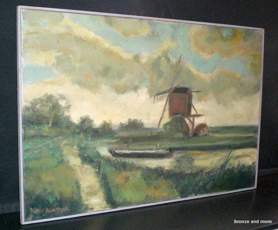 Rinus Blomsteel - Twee olieverf schilderijen van het schildersbeest van Rotterdam Rinus Blomsteel  kopen? Bied vanaf 250!