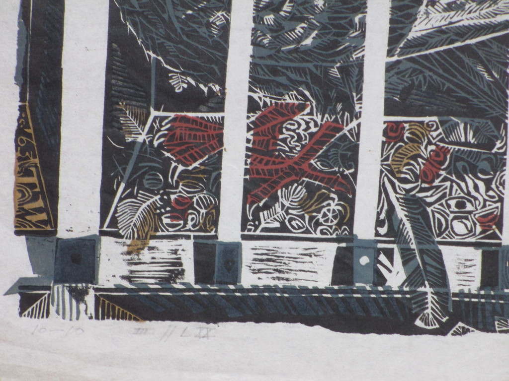 Toon Wegner, Duiven in het hok, Kleurhoutsnede kopen? Bied vanaf 35!