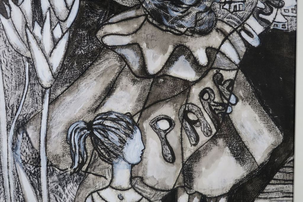 Franca Muller Jabusch: Acryl en krijt, De geur van amber - Ingelijst kopen? Bied vanaf 35!