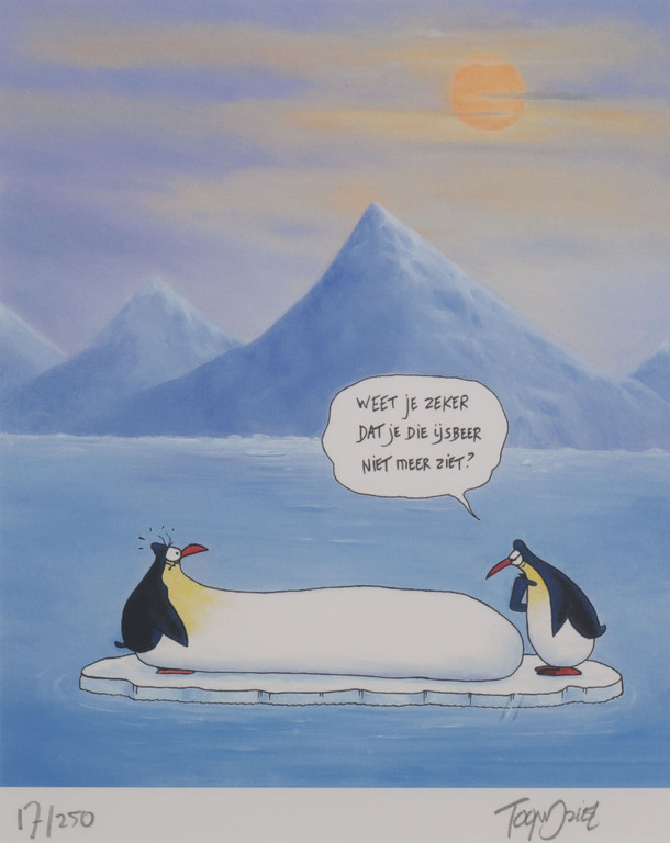 Toon van Driel: Giclee, IJsbeer - Ingelijst kopen? Bied vanaf 35!
