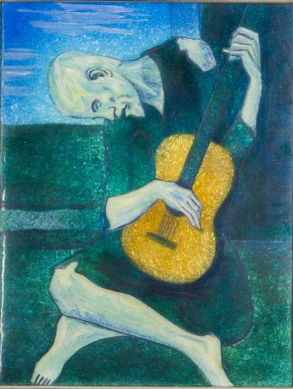 Joanna Brom (1898-1980), polychroom geëmailleerde plaquettes naar schilderij kopen? Bied vanaf 1!