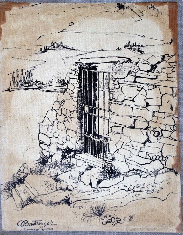 Cees Bantzinger: Portret van een meisje/Huis in Como, Dubbelzijdig. kopen? Bied vanaf 50!