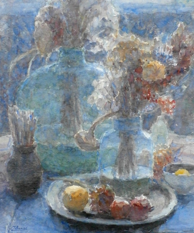 Piet van Boxel - aquarel: stilleven verkocht voor € 250!