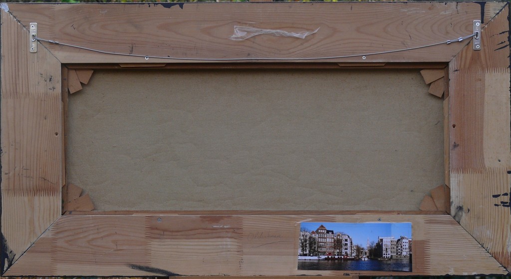 Arnoldus Oldenhave: Olieverf, Gezicht op de Groenburgwal te Amsterdam kopen? Bied vanaf 225!