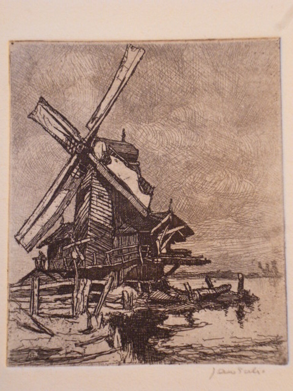 Jan Sirks - ets  Houtzaagmolen kopen? Bied vanaf 25!