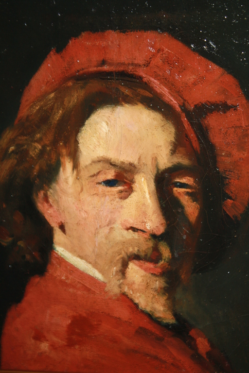 ORGINEEL OLIEVERF HAN VAN MEEGEREN - MAN MET RODE HOED verkocht voor € 850!